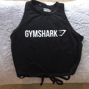 Gymshark Ribbon Crop Top - Black XS